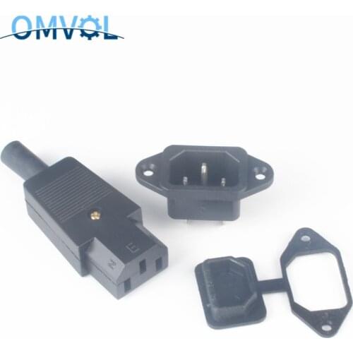 1set power plug +AC socket+waterproof cover Connector electric socket