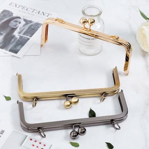 1PCS 20.5cm Big Ball Head Kiss Lock Mill No Hole Screw Purse Frame Manual DIY Bags Hardware Bag Accessories Bronze Gold