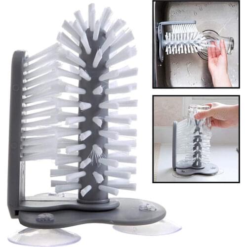 2 In 1 Water Bottle Cleaning Brush Cup Scrubber Glass Cleaner Bottles Brush Kitchen Accessories Drink Mug Wine Cleaning Brush