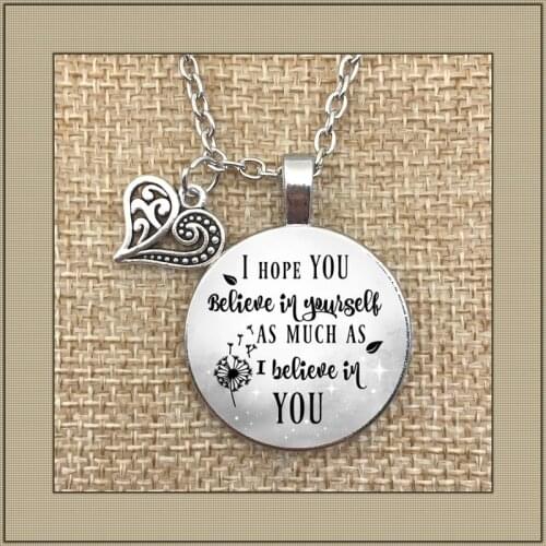 2019/New Memorial Necklace, Graduation Gift and Off She Go to Change the World, Charm Necklace, Graduation Gift Necklace