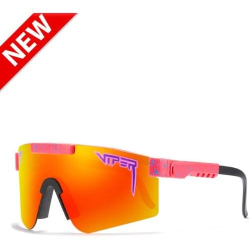 2021 BRAND Mirrored lens pit viper Sunglasses Unisex polarized men women sport goggle tr90 frame UV400 25colors