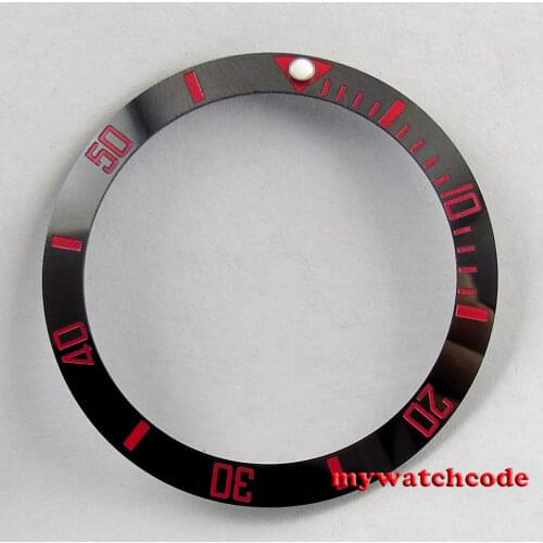 38mm black ceramic bezel red marks insert for 40mm sub mens watch B29