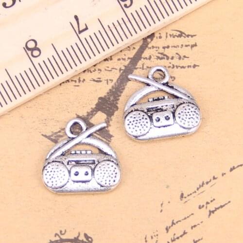 16pcs Charms radio retro boombox 14x15mm Antique Pendants,Vintage Tibetan Silver Jewelry,DIY for bracelet necklace
