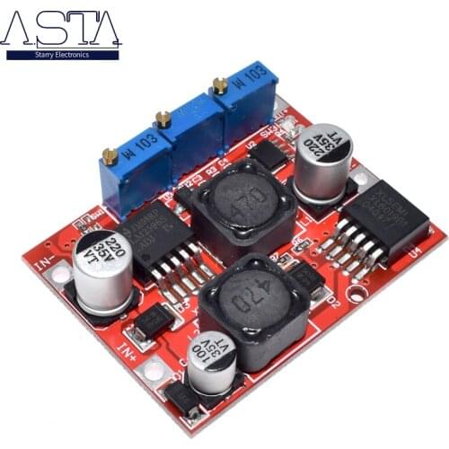 LM2596 LM2577 DC Auto Boost Buck Converter 4-35V to 1-25V 5V 12V 19V 24V 4A Step up / down voltage Regulator CC CV Charging