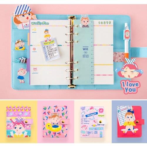 A6 A7 Notebook 2020 Agenda Planner Organizer Fichario Note Books Dividers PU Leather Spiral Weekly Personal Travel Diary Journal