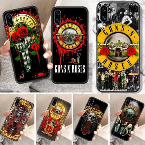 Guns N Roses Phone Case For Huawei Honor 6A 7A 7C 8A 8X 8 9 9X 10 10i 20 Lite Pro black 3D funda fashion shell art bumper trend