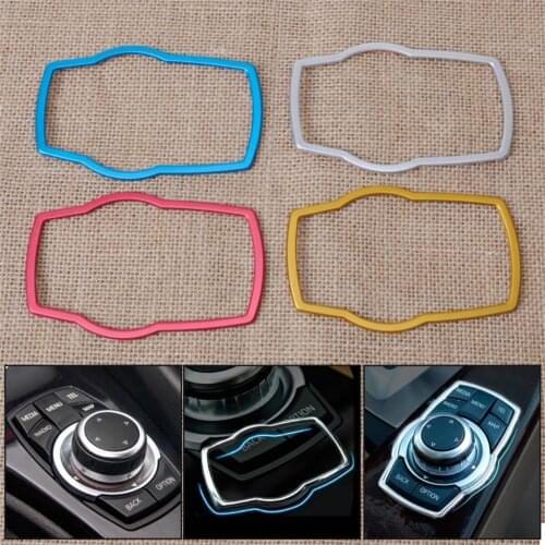 DWCX Car Styling Interior Multimedia Buttons Cover Molding Trim For BMW 1 3 4 5 7 Series X1 X3 X4 X5 X6 E81 E87 F30 2013 2014
