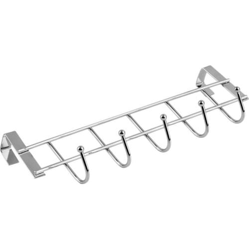 Eco-Friendly Silver Metal Over Door Home Bathroom Kitchen Coat Hook Hanger Towel Hanger Robe Hook Wall Mounted Hooks & Rails