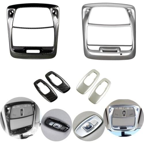 For Renault Koleos 2017 2018 ABS Chrome Car Styling Front + Rear Reading Lamp Read Light Decoration Cover Sequin Case