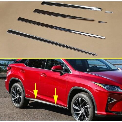 Chrome Side Door Body Molding Cover Trim Fit For Lexus RX200t RX350 RX450h 2016 2017 2018 2019 Exterior Accessories Strips