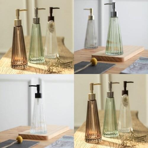 Creative Glass Hand Washing Liquid Bottle Vintage Soap Dispenser Shampoo Emulsion Storage Bottle Bathroom Accessories Gi
