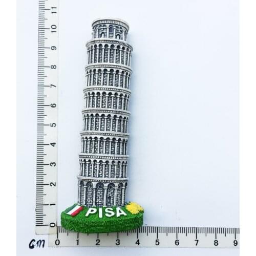 Leaning Tower Of Pisa Italy)Fridge Magnet Creative Travel Commemorate Ornaments Magnetism Resin Material Refrigerator Stickers