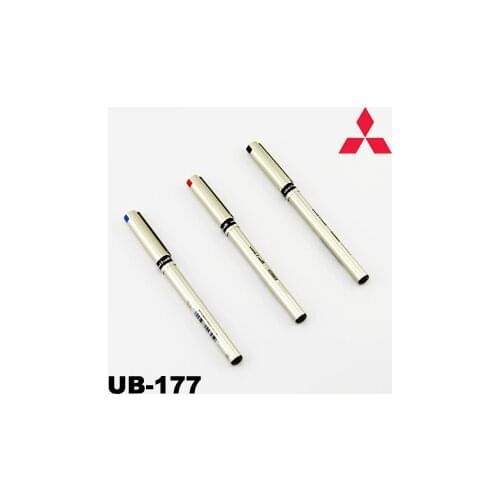 Mitsubishi Uni-Ball Fine Deluxe UB-177 0.7mm Gen Ink Pen Rollerball Pen waterproof Black/Blue/Red Ink Color 1 Piece
