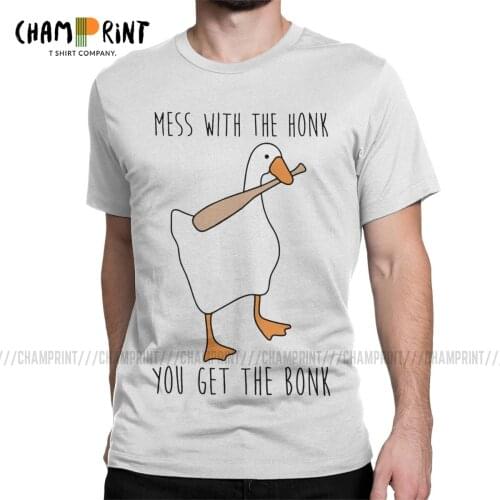 Untitled Goose Game Honk Meme T Shirts for Men Pure Cotton 2019 Fashion T-Shirts Crew Neck Tees Short Sleeve Tops Graphic