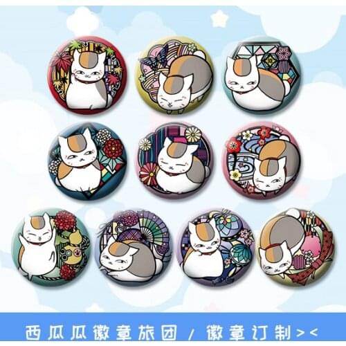 Natsume yuujinchou Cat Teacher Neko Sensei Iron 58mm Badges Brooch