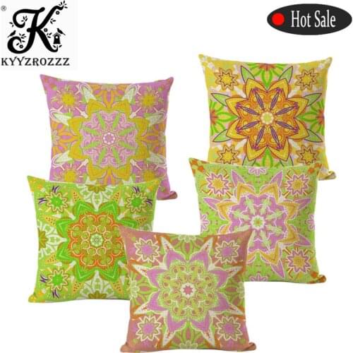 Geometric Cushion Cover Extraction National Pillowcase Square Linen Cotton Waist Cojines Family Sofa Decorative Home