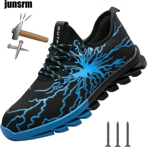 New work shoes boots autumn and winter breathable non-slip wear-resistant anti-smashing anti-puncture steel solid safety shoes