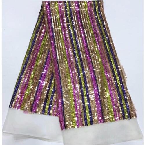 New design Swiss French net sequins lace high quality sequence African tulle mesh organza lace fabric hot sale for dress sewing