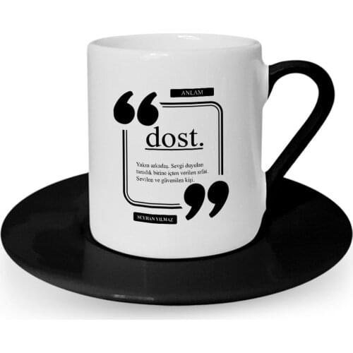 Personalized Friendly Black Turkish coffee Cup-4