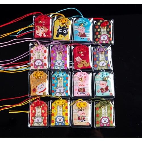 Y01 New Arrival Omamori Pray Fortune Beauty Health Safe Transparent Wealth Bag Pendant Present