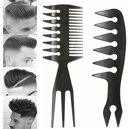 Big Teeth Double Side Tooth Combs Hair Comb Mens Oil Head Styling Comb Barber Hairstylist Accessories Anti Static Hair Brush