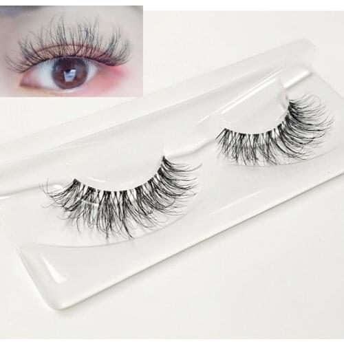 NEW 1pair Lashes 3D Mink Strip Lash Reusable False Eyelashes Crisscross Dramatic Lashes Lightweight Invisible Band Eye Lashes