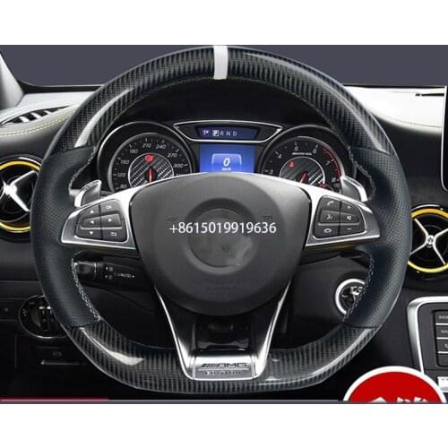 Hand Sewning Car Steering Wheel Cover Top Leather For Benz AMG A B E C Cla Glc260 Glac200l B180