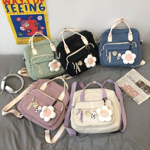 Japan Korean Style Cute Backpack Women Multi-functional Three-way School Bags For Teenage Girls Bagpack Mochila Street Bag
