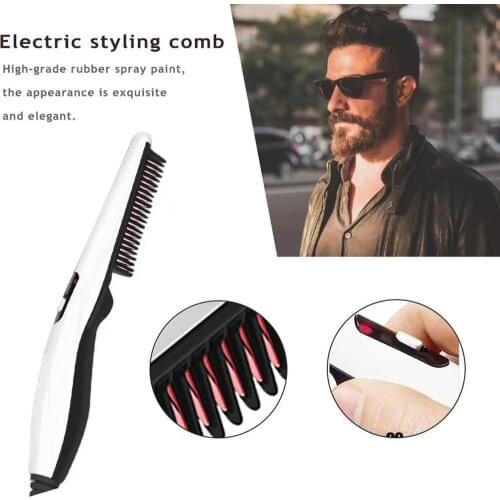 Styler V2 MenS Electric Curler Beard Corner Beard Comb Multifunctional Straight Hair Comb Professional Fashion