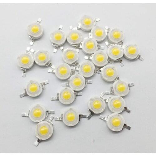 100Pcs LED Beads Natural White LED Light 1W High Power Lamp Chip 4000K LED Chip