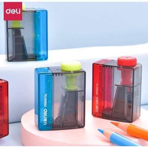 12 Pcs Deli Cute Sharpener Creative Adjustable Thickness Pencil Sharpener Korea Stationery Office School Supplies Kids Prizes