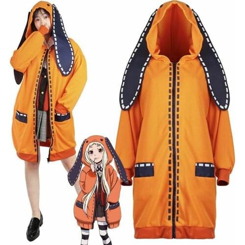 Anime Kakegurui Runa Yomozuki Loli Uniform Coat Cosplay Costume Full Suit Set