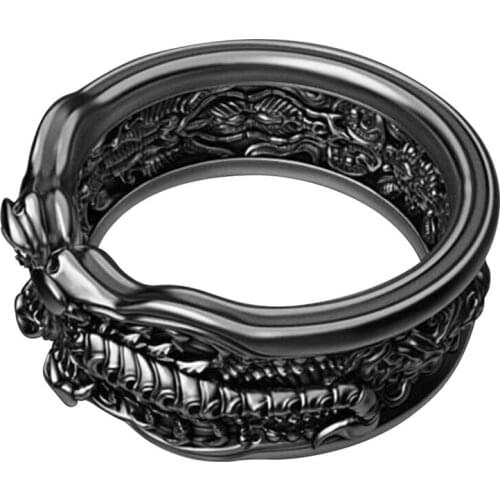 Unique Creative Punk Totem Retro Ring Totem Scorpion Ring Mens Ring