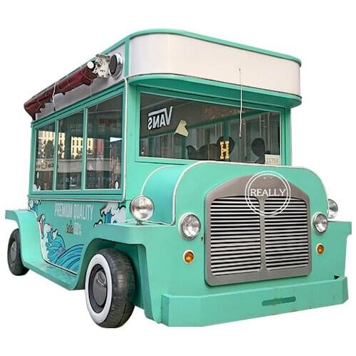 Vintage Mobile Trucks Street Hamburger Vehicle Classic Electric Fast Food Truck Trailer For Sale