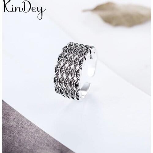Punk Vintage Silver Color Crystal Rings For Women Men Engagement Rings Girls Party Gifts Anillos
