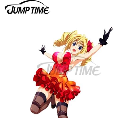 Jump Time 13 x 5.5cm For Ravel Phenex Boobs HighSchoolDxD Car Stickers Personality Waterproof Vinyl Decal Occlusion Scratch