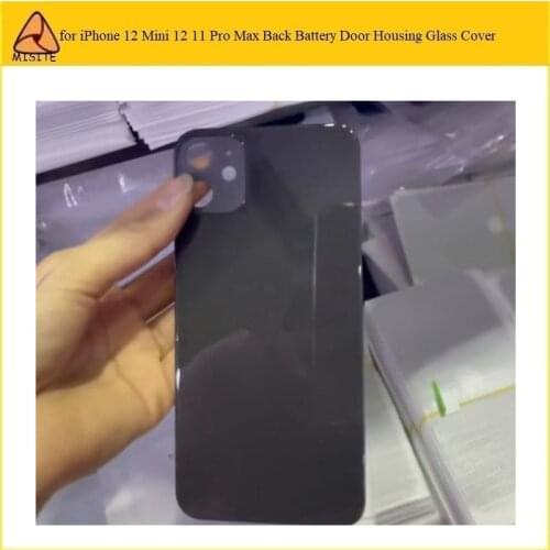 10Pcs Big Hole Back Glass Battery Cover Replacement For iPhone 12 Pro Max Rear Door Housing Glass for iPhone 12 11 Pro Xs Max XR