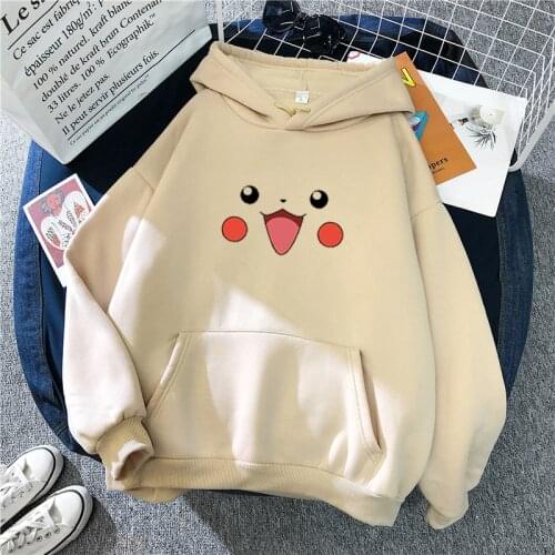 Hoody Kawaii Cartoon Print Woman Sweatshirt Hoodei Harajuku Streetwear Loose Womens Hoodies Autumn Cute Casual Women 2021