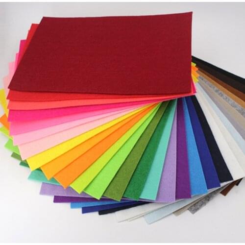 10pcs 20x30cm Vilt Stof Non Woven Felt Fabric Of Sewing Dolls Crafts Material Pack For DIY Handmad Home Decoration 2mm Thickness