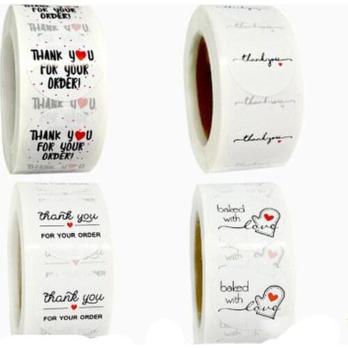 120 Pcs Thank You for Your Order Stickers 25mm Labels for Envelope Sealing for Small Business Decor Sticker Stationery Supply
