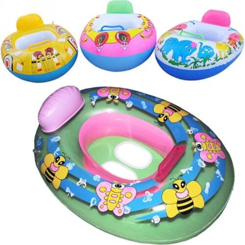 65x45cm Inflatable Swimming Circles Kids Baby Swimming Seat Swim Ring Pool Aid Trainer Beach Floating Boat 2-5 Year old Kid