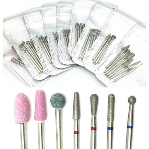 7pcs/Set Nail Drill Bits Tungsten Steel Cutters for Manicuring Cuticle Burr Milling Cutter for Pedicure Nails Manicure Tools