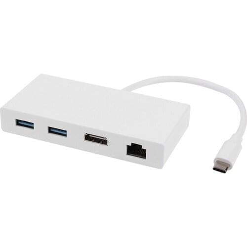 Ethernet Adapter Converter 4 in 1 Type C HUB USB 3.1 to RJ45 4K HDMI Video USB 3.0 Adapter for PC Tablet Splitter