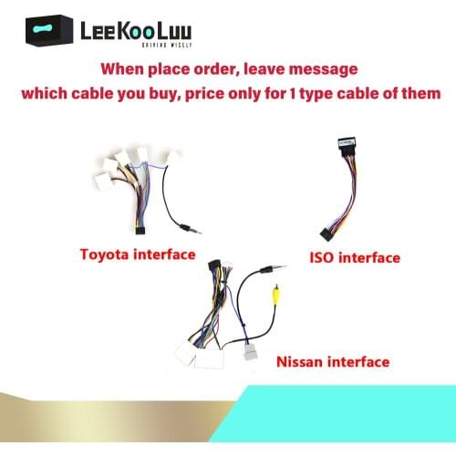 Android radio Car Accessories Wire Wiring Harness Adapter Connector Plug Universal cable For Focus Kia Nissian Toyota Car