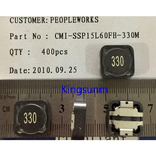 Free shipping 10pcs SMD shielded power inductor 15*15*6 SSP15L60FH-330M 330M 33UH high current