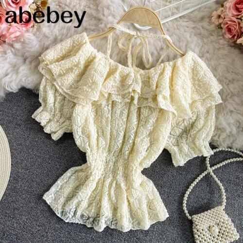 Sexy Off Shoulder Blouse Women Slash Neck Puff Sleeve Elastic Ruched Tops Autumn Fashion Slim Streetwear Short Blouses