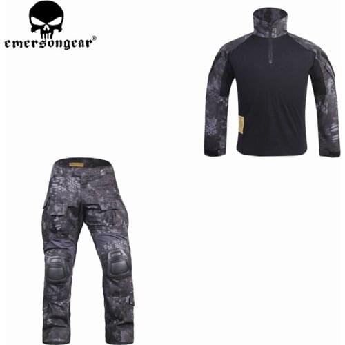 Combat Uniform Shirt Tactical Pants with Knee Pads Hunting Clothes emersong G3 Suit Combat Pants TYP/Typhoon Hunting Party