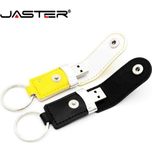 Hot sell metal leather keychain pendrive usb flash drive 32GB 8GB USB 2.0 commercial usn flash drive Memory Stick free shipping