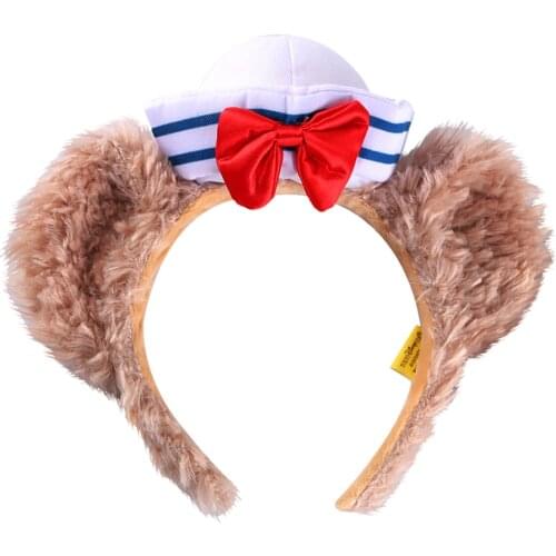 Brand original Christmas Daffy Bear Navy ShellieMay Headband Plush 3D Ears Hair Hoop Hairband Party Headwear Girl Toy Gifts