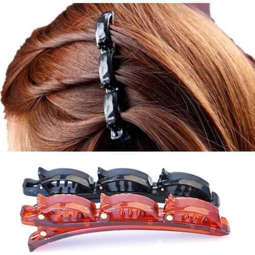 Double Layer Band Twist Plait Clip Front Hair Clips Fashion Hairpin Beauty Hair Accessories For Women Girls